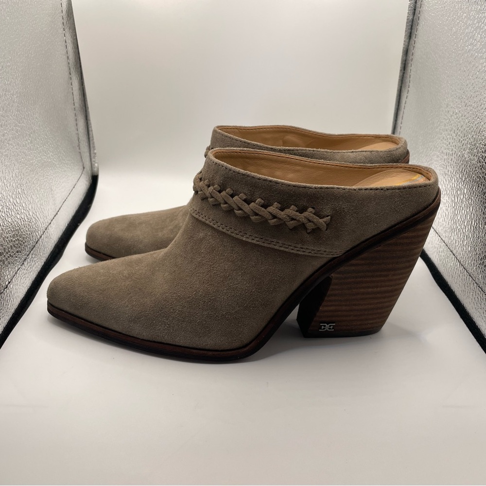 Sam Edelman Alison Women's Suede heeled mules size 8